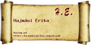 Hajmási Erika névjegykártya